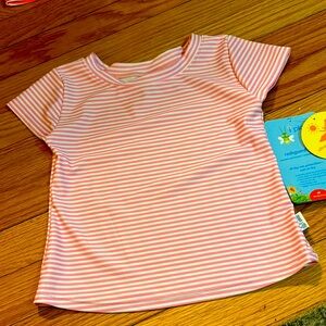 Pink Striped Kids Shirt/ Sun block